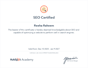 seo certificated